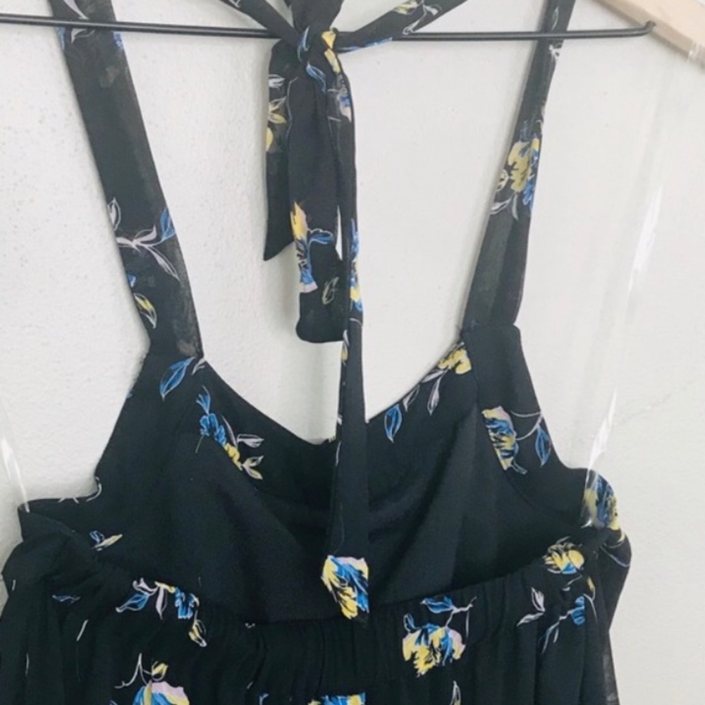 Who What Wear Floral Back Drawstring Tiered Dress - Picture 11 of 11
